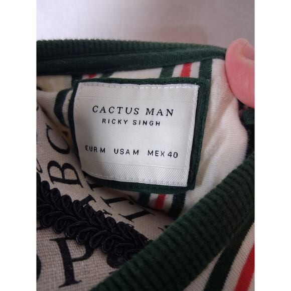 Cactus man Womens medium striped Tee - Picture 3 of 6